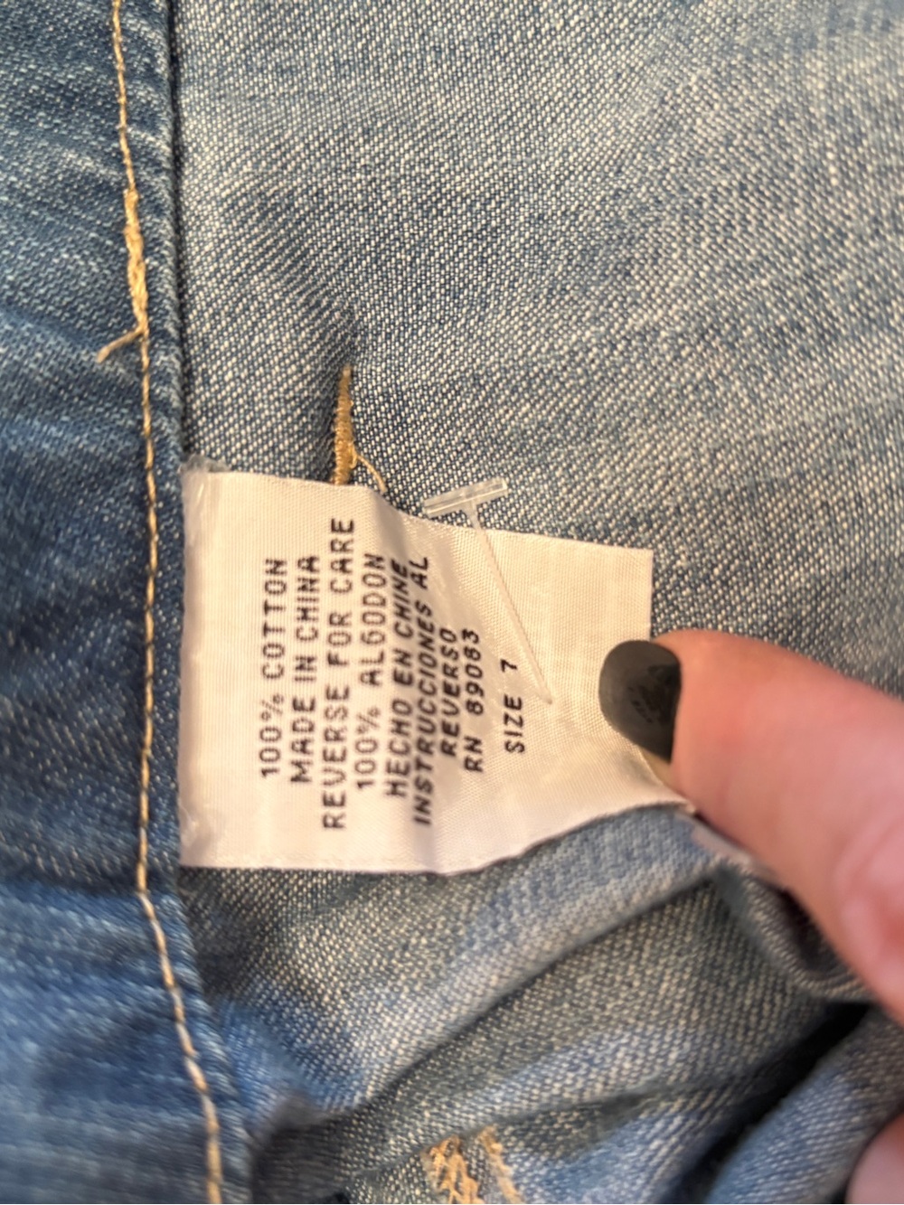 Y2K L.E.I. Juniors Size 7 Low Rise Denim Mini Skirt - Picture 7 of 10